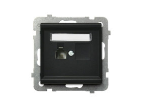 SONATA Gniazdo telefoniczne niezależne czarny metalik GPT-1R/m/33 OSPEL