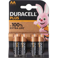 LR6 / AA Duracell Plus Bx4 +100% Extra Life
