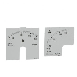 Skala do amperomierza montaż na drzwi rozdzielnicy 0-200A 014615