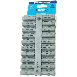 Rawlplug R-U1-GRY-80-C Grey UNO® Plugs 10 x 36mm (Card 80)
