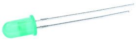LED, THT, Zielony, 2-Pin, 2,5 V, 60°, Kingbright