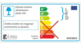 Modna Lampa Wisząca, Sufitowa Led Fokko 9W 3000K Biała Goldlux
