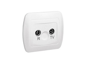 AKORD Gniazdo antenowe RTV końcowe białe tłumienie 3.5dB AAK/11 KONTAKT SIMON