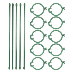 Podpora Roślin I Kwiatów - 45cm - Wsparcie Roślin - Plastikowy Palik 5szt