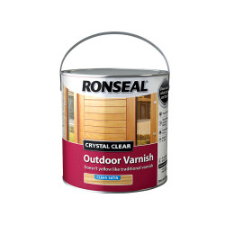 Ronseal 37366 Crystal Clear Outdoor Varnish Satin 2.5 litre