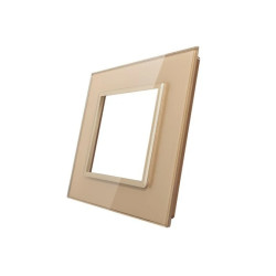 Livolo POJEDYNCZA SZAMPAŃSKA METALIZOWNA RAMKA SZKLANA 80mm GPF-1-63