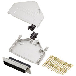 Encitech 6355-0050-04 DTZK37-DBCP-K D-Sub Pin Strip 37 Pins Crimp 180&#xB0;