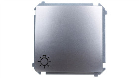 Simon Basic Przycisk /Światło/, Szybkozłącza, Stal Inox Bms1.01/21
