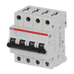Wyłącznik nadprądowy MCB, Typ B, 4-biegunowy, 32A, 400V, na szynę DIN, ABB S204M-B32, S200M