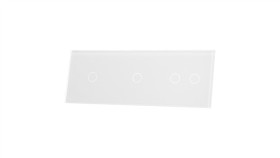 Livolo Biały Panel Szklany 1+1+2 70112-61