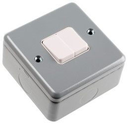 Włącznik światła, 10A, 250V, 2-przyciskowy, 1-biegunowy, IP2X, MK Electric