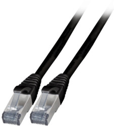 Patch cable, RJ45 plug, straight to RJ45 plug, straight, Cat 6A, S/FTP, LSZH, 2 m, black, K5538SW.2