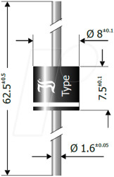 PX1500A Rectifier diode 50V 15A Axial 8x7.5