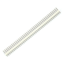 Wtyk goldpin 1x40 prosty raster 2,54mm - biały