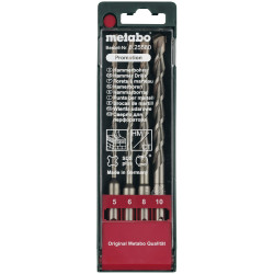 Metabo 625580000 Carbide Hammer Drill Bit Set 4-pc, 5-10mm, SDS-Plus