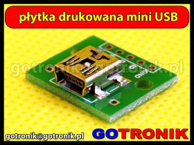 Płytka drukowana ze złączem mini USB
