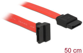 Kabel Delock SATA 50 cm, góra/dół, czerwony