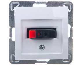 IMPRESJA Gniazdo głośnikowe pojedyncze białe GG-1Y/m/00