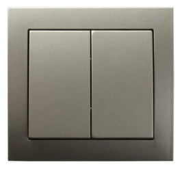 KIER Łącznik schodowy + pojedynczy satyna light ŁP-9W/45