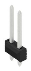Pin header, 2 pole, pitch 2.54 mm, straight, black, 10054675