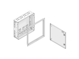 Obudowa podtynkowa 860x1010x160 mm drzwi metal IP42 4XP160 3-6 001101418 ETI