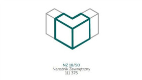 Aks Zielonka Narożnik Zewnętrzny Nz 18/50 Biały