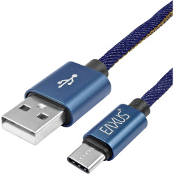 Eaxus 4260183016106 USB charging cable USB-A to USB-C Blue 1.00 m