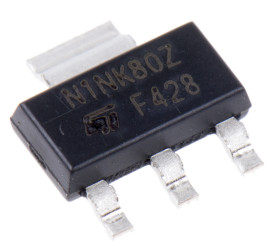 MOSFET N-kanałowy 250 mA SOT-223 800 V SMD Pojedynczy 2.5 W 16 omów