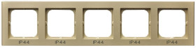 SONATA Ramka pięciokrotna do łączników IP44 szampański złoty RH-5R/39