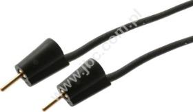 209100-AR-20-SW Przewód SIL 0,22mm2, 0,2m, 2x(wtyk z dodatkowym gniazdem do połączeń wieżowych) 1,0mm, czarny, ELECTRO-PJP, 2091