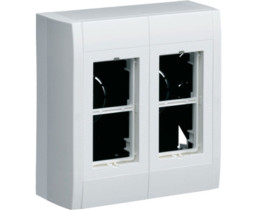 tehalit.LPT Puszka instalacyjna n/t pusta 4xgn (2x2) 45x45mm biały LPT04H HAGER