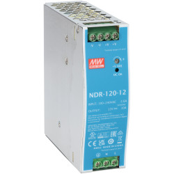 Mean Well NDR-120-12 12V / 120W Slim/Economical Din Rail PSU