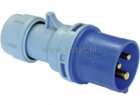 Wtyczka 230VAC, prosta PCE 013-6TT; 3 piny