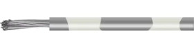 PVC-switching strand, highly flexible, LiYv, 0.14 mm², 18 x 0.1 mm, gray/white, outer Ø 1.1 mm, BYB-5-92F5400