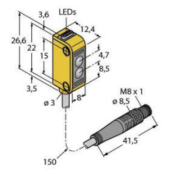 Fotokomórka odbiciowa Turck Q12RB6LPQ 3072132 1 szt.