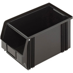 Alutec 1394003197 ESD Storage Bin 200x200x350mm Black 1pc