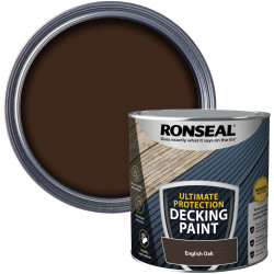 Ronseal 39148 Ultimate Protection Decking Paint English Oak 2.5 litre