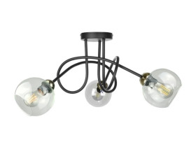 Lampa sufitowa nowoczesna 3xE27 EVIE BLACK/GOLD