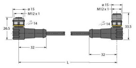Turck 6625663 Złącze konfekcjonowane czujnika/aktuatora 1 m Ilość pinów: 5 1 szt.
