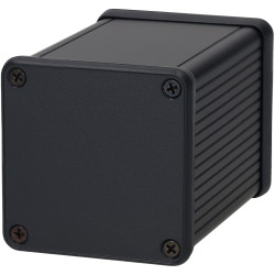 Hammond 1455CS802BK Extruded Enclosure 54 X 54 X 80 Black Anodise
