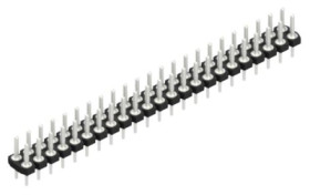 Pin header, 46 pole, pitch 2.54 mm, straight, black, 10043470