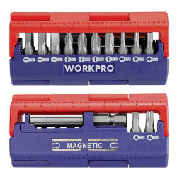 WorkPro WP221062 Bit set Includes PH0 PH1 PH2 Screwdriver Bits &amp; Holders