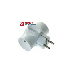 Rozgałęźnik elektryczny R-201 2xz/u+1xb/u Elgotech