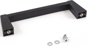 Handle, straight, PA/aluminum, (L x W x H) 154 x 14 x 42 mm, black, 1427MBB