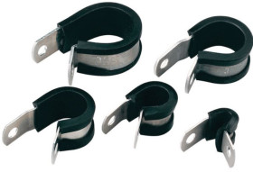 Zacisk typu P materiał: Stop aluminium, Chloropren szerokość 16.3mm kolor Czarny