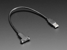 Adafruit Panel Mount Cable USB C to Type A - 30cm