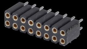 Socket - 8-pin, straight, 2.54 pitch, H: 7.0 mm