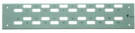 Front plate, 48 x ST, (W x H x D) 434 x 88 x 12 mm, gray, 100021574