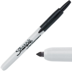 Automatyczny wysuwany Marker permanentny czarny 1,0mm Sharpie RT