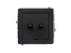 DECO Wyłącznik pojedynczy ze schodowym (osobne zasilanie) w stylu amerykańskim czarny mat 12DWPUS-10.2 KARLIK